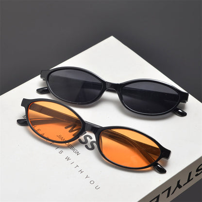 Slim Oval Acetate Sunglasses
