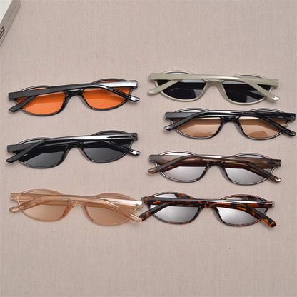 Slim Oval Acetate Sunglasses