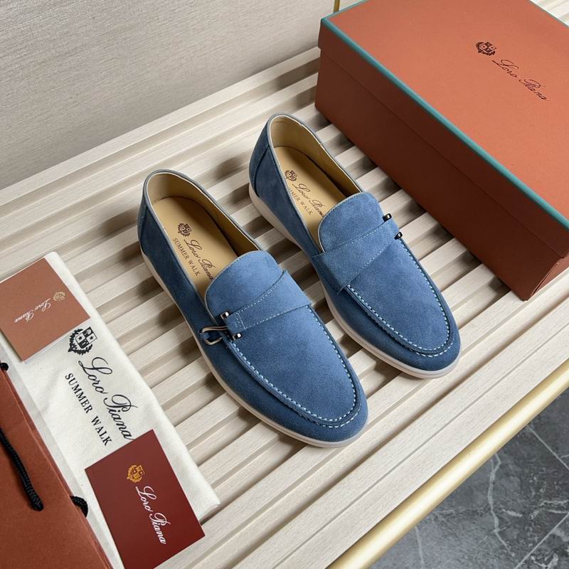 Classic Blue Suede Loafers