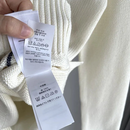 Cream Blazer Bear Knit Sweater